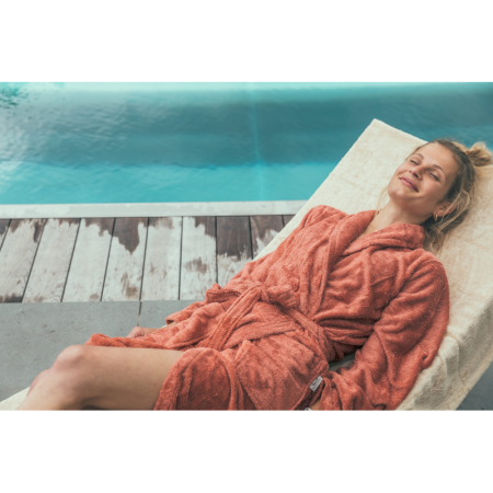 Halat de Baie Frotir din Bambus pentru Adulti M Apricot Blush [1]