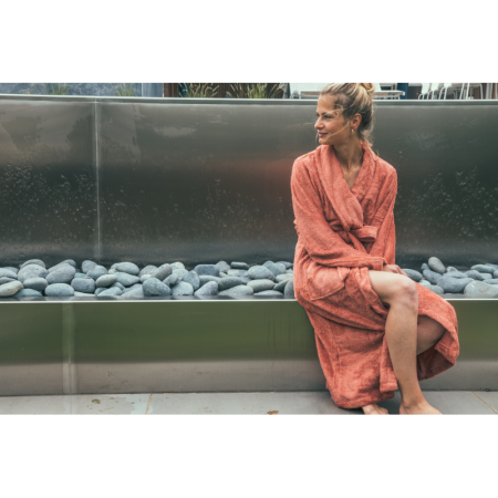 Halat de Baie Frotir din Bambus pentru Adulti M Apricot Blush [2]