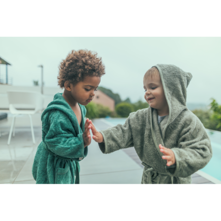 Halat de Baie Frotir din Bambus pentru Copii 2-4 ani Whisper Green [1]