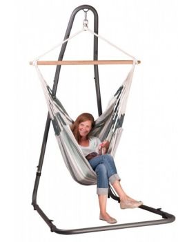 Hamac scaun La Siesta Paloma Large 1 - 2 persoane Gri - Verde [10]