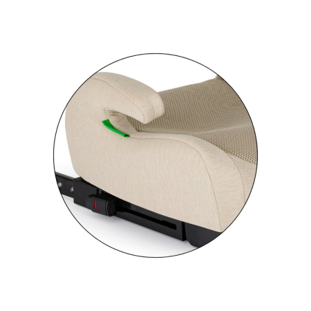 Inaltator auto, Petite&Mars, Optimus Pro, I-size, 125- 150 cm, 22-36 kg, Cu isofix, Forma ergonomica, Husa detasabila, Bej [11]