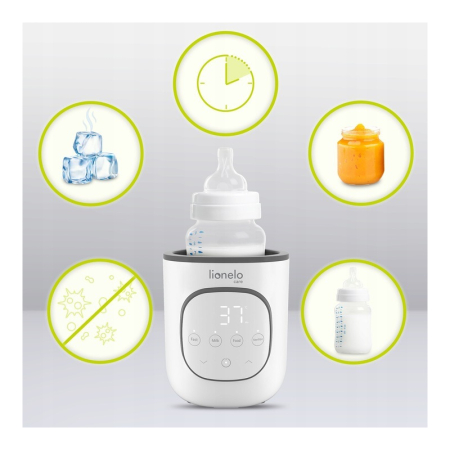 Incalzitor biberoane, Lionelo, ThermUp 2.0, 5 in 1, Sterilizare, Dezghetare, Incalzire rapida, 200 W, Fara BPA, Alb [8]