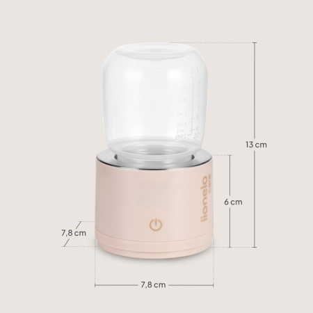 Incalzitor portabil, Lionelo, ThermUp Swift, Portabil, Incalzire in 3 minute, Mentinerea temperaturii, 60 W, USB-C, 4 setari de temperatura: 37-50°C, Recipient 180 ml inclus, Rose Gold [10]