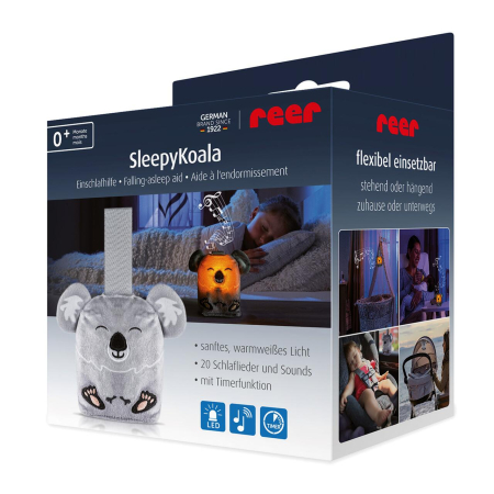 Jucarie din plus pentru somn Sleepy Koala, cu lumina de veghe si muzica pentru bebelusi, 0+ luni, Reer 52451 [2]