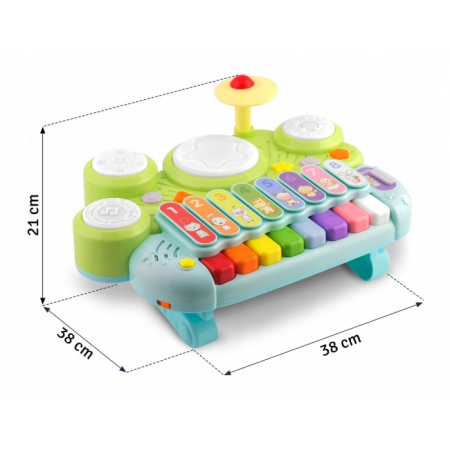 Jucarie educativa cu xilofon, pian, tobe si lumini Ricokids RK-751 [7]