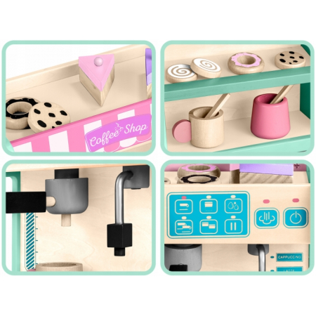 Jucarie interactiva din lemn, coffee shop, Ricokids 785100 - Mint [4]