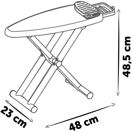 Jucarie Smoby Masa si fier de calcat Tefal Ironing Board + Stream Iron cu 9 accesorii [1]