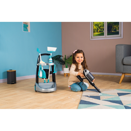 Jucarie Smoby Set curatenie cu troller si aspirator electronic Rowenta negru [7]
