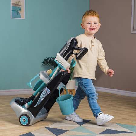 Jucarie Smoby Set curatenie cu troller si aspirator electronic Rowenta negru [4]