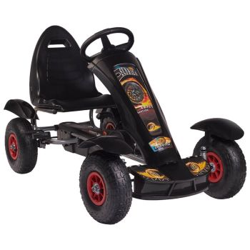 Karturi si masinute cu pedale - Kart cu pedale F618 Air negru Kidscare