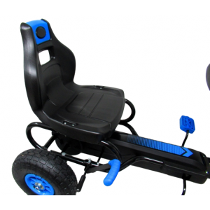 Kart cu pedale Gokart, 4-10 ani, roti gonflabile, G8 R-Sport - Albastru [4]