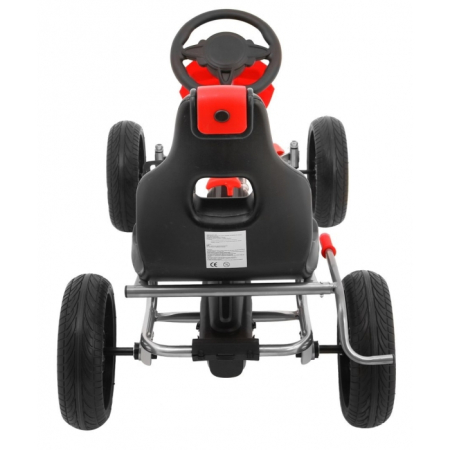 Kart cu pedale si roti EVA, varsta 3 ani+, 123x60x69 cm, Gokart GRAND RIDE - Rosu [8]