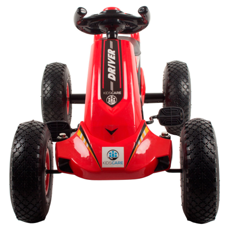 Karturi si masinute cu pedale - Kart cu pedale si roti gonflabile Driver Kidscare Rosu