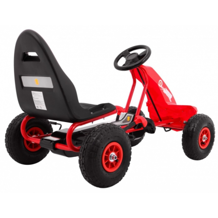 Kart cu pedale si roti gonflabile, varsta 3 ani+, 114x59x63 cm, Gokart CHAMPION - Rosu [7]