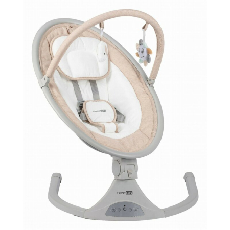 Leagan balansoar, FreeOn, Elite, cu 12 melodii, 5 viteze de balansare si 3 pozitii de reglare a spatarului, Beige [1]