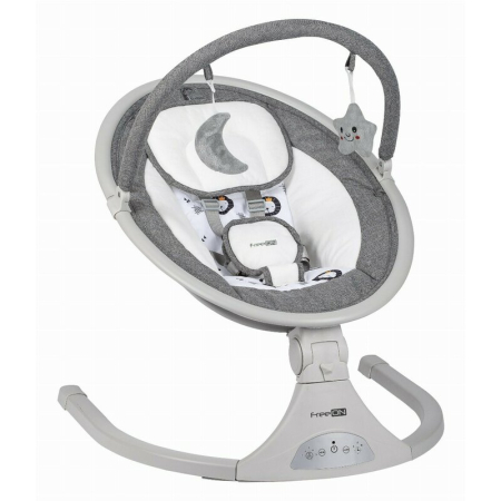 Leagan balansoar, FreeOn, Elite, cu 12 melodii, 5 viteze de balansare si 3 pozitii de reglare a spatarului, Grey [2]