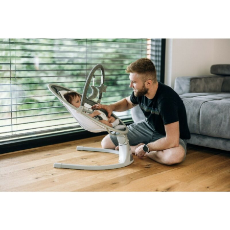 Leagan balansoar, FreeOn, Elite, cu 12 melodii, 5 viteze de balansare si 3 pozitii de reglare a spatarului, Grey [10]