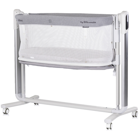 Leagan electric si patut pentru copii Chipolino Ultima cu laterala culisanta grey [1]
