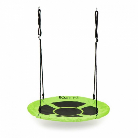 Leagan pentru copii rotund, tip cuib de barza, suspendat, 100 cm, Ecotoys MIR6001 - Verde [1]