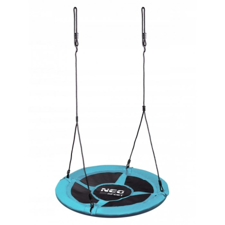 Centre de joaca exterior - Leagan tip cuib pentru copii XXL, 100 cm, 150 kg, Neo-Sport 1082, Turcoaz