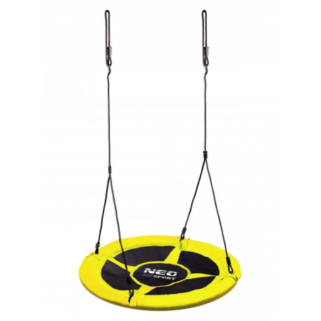 Centre de joaca exterior - Leagan tip cuib pentru copii XXL, 100 cm, 150 kg, Neo-Sport 1083, Galben