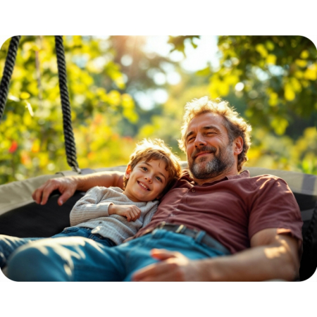 Leagan tip cuib pentru copii XXL, 110 cm, 150 kg, Neo-Sport 110311, Gri [2]