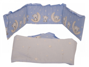 Lenjerie MyKids Bear On Moon Blue M2 4+1 Piese 120x60 [3]