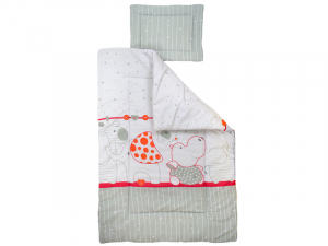 Lenjerie MyKids My Zoo Rosu 4+1 Piese 120x60 cm [4]