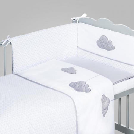 Lenjerii patut 120 x 60 cm - Lenjerie pat 3 Piese KLUPS Clouds C3 H249
