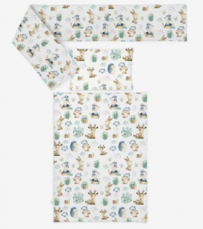 Lenjerii patut 120 x 60 cm - Lenjerie pat 3 Piese KLUPS Forest World C3 C001