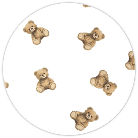 Lenjerie patut 3 piese, Qmini, pentru patut 120x60 cm, cu protectie laterala, din bumbac, Teddy Toys [3]