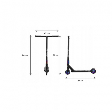 Lionelo - Trotineta Whizz, Pentru Acrobatii, Rulmenti ABEC-9, Sistemul de compresie IHC 9, 20 - 100 kg [1]