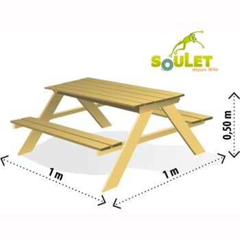 Masa cu bancute si lada de nisip Table Sable - Soulet [3]