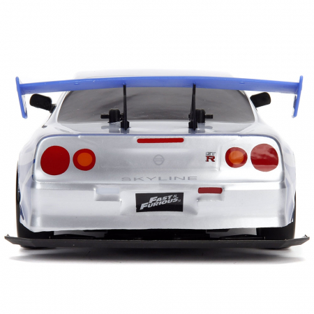 Masina Jada Toys Fast and Furious Nissan Skyline GTR Drift cu anvelope si telecomanda [4]