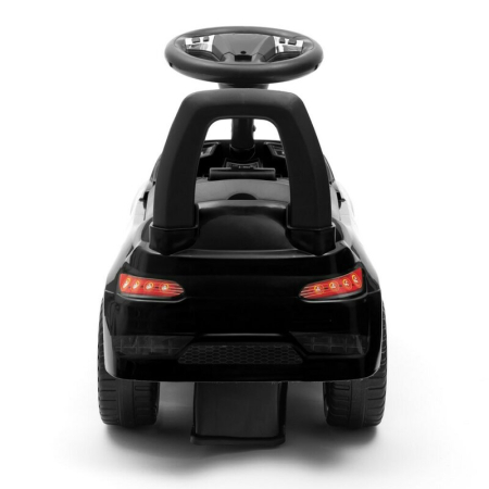 Masinuta de impins, Baby Mix, Racer, Pana la 25 kg, cu volan, cu sunete, cu suport jucarii sub sezut si spatar confortabil, 12 luni+, Black [3]