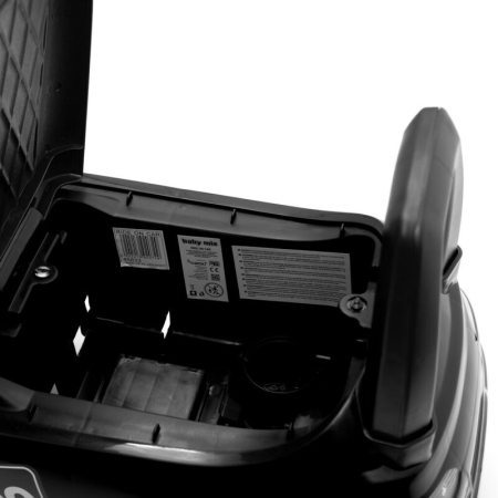 Masinuta de impins, Baby Mix, Racer, Pana la 25 kg, cu volan, cu sunete, cu suport jucarii sub sezut si spatar confortabil, 12 luni+, Black [5]