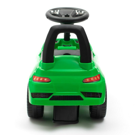 Masinuta de impins, Baby Mix, Racer, Pana la 25 kg, cu volan, cu sunete, cu suport jucarii sub sezut si spatar confortabil, 12 luni+, Green [4]