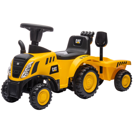 Masinute fara pedale - Masinuta de impins Chipolino CAT Tractor yellow