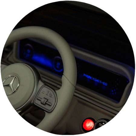 Masinuta electrica Chipolino SUV Mercedes EQG cu scaun din piele si roti EVA black [16]