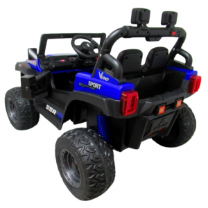 Masinuta electrica cu telecomanda Auto X16, 110x70x68 cm, varsta 1-5 ani, roti EVA, scaun din piele ECO, putere 90W, R-Sport - Albastru [3]