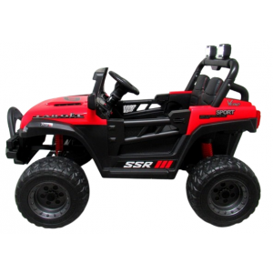 Masinute si motociclete electrice - Masinuta electrica cu telecomanda Auto X16, 110x70x68 cm, varsta 1-5 ani, roti EVA, scaun din piele ECO, putere 90W, R-Sport - Rosu