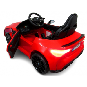 Masinuta electrica cu telecomanda BMW M4, 110x70x50 cm, varsta 1-5 ani, roti EVA, scaun din piele ECO, putere 90W - Rosu [5]
