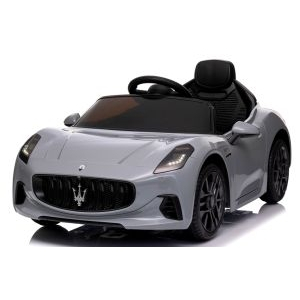 Masinute si motociclete electrice - Masinuta electrica cu telecomanda MASERATI GranTurismo, 99x59.5x44 cm, varsta 1-4 ani, roti EVA, scaun din piele ECO, putere 90W - Gri