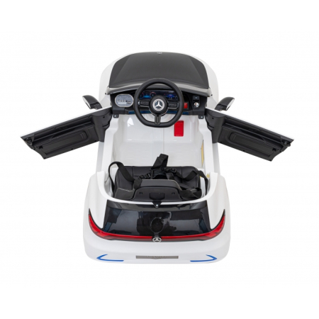 Masinuta electrica cu telecomanda MERCEDES BENZ AMG EQA, roti EVA, scaun tapitat, 101x69x53 cm, putere 70W - Alb [10]