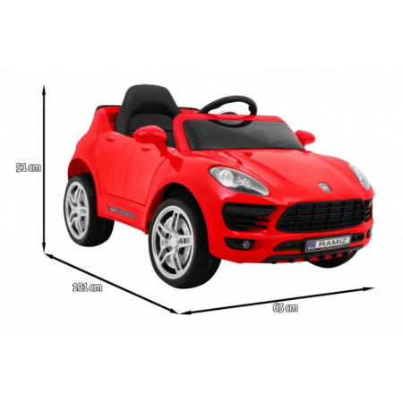 Masinuta electrica cu telecomanda TURBO-S, roti EVA, scaun din plastic, 101x63x51, putere 60W - Rosu [1]