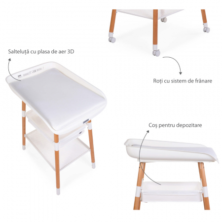 Masuta de infasat Childhome Evolux Natural Alb [3]