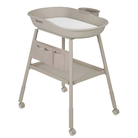 Saltele de infasat - Masuta de infasat, Lionelo, Rosie, Cu saltea de infasat inclusa si roti, Spatiu pentru depozitare, Reglabila pe inaltime, Sustine 11 kg, 65x78x100 cm, 0 luni+, Bej