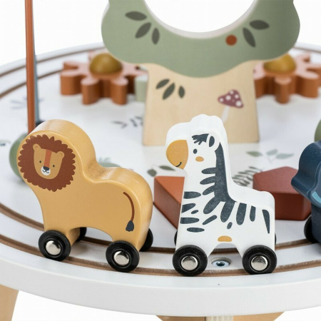 Masuta Montessori cu activitati, Free2Play, cu multiple activitati, Dezvolta coordonarea ochi-mana, din lemn, 18 luni+, Think and Play [13]