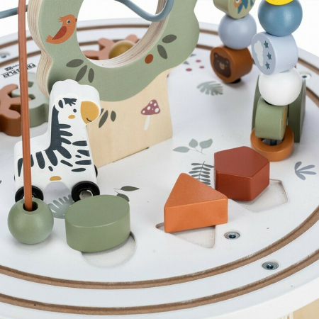 Masuta Montessori cu activitati, Free2Play, cu multiple activitati, Dezvolta coordonarea ochi-mana, din lemn, 18 luni+, Think and Play [15]