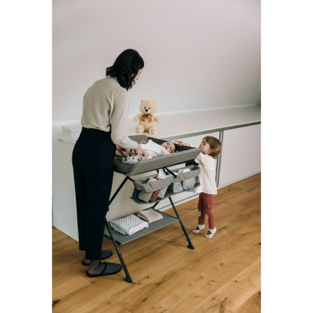 Masuta pentru infasat si schimbat scutece, FreeON, Lia, Multifunctionala, Pliabila, Gri [8]